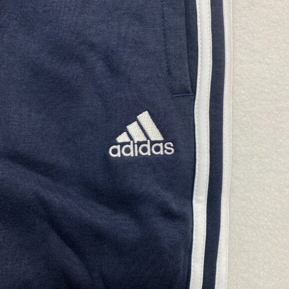 Adidas Jogger Womens XL Dark Blue Essentials Fleece 3-Stripes  Sweat Pants NWT - Picture 3 of 9